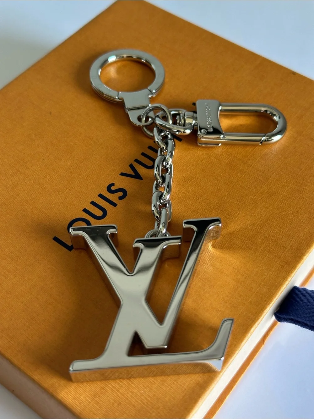 Louis Vuitton Porte-Clés Initiales LV Key Holder Silver M65071